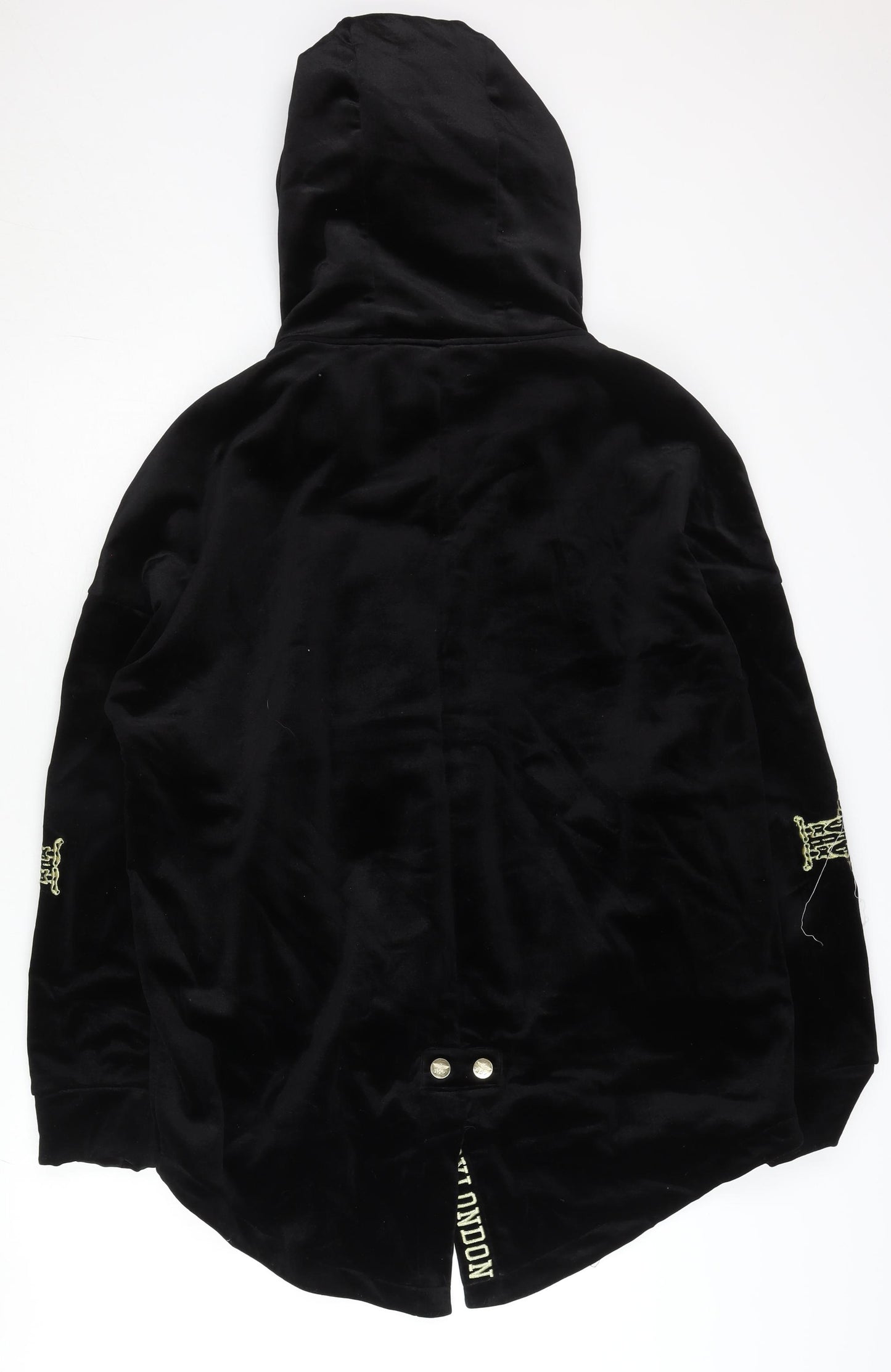 Boy London Men’s Black Velvet Full Zip Embroidered Hoodie M