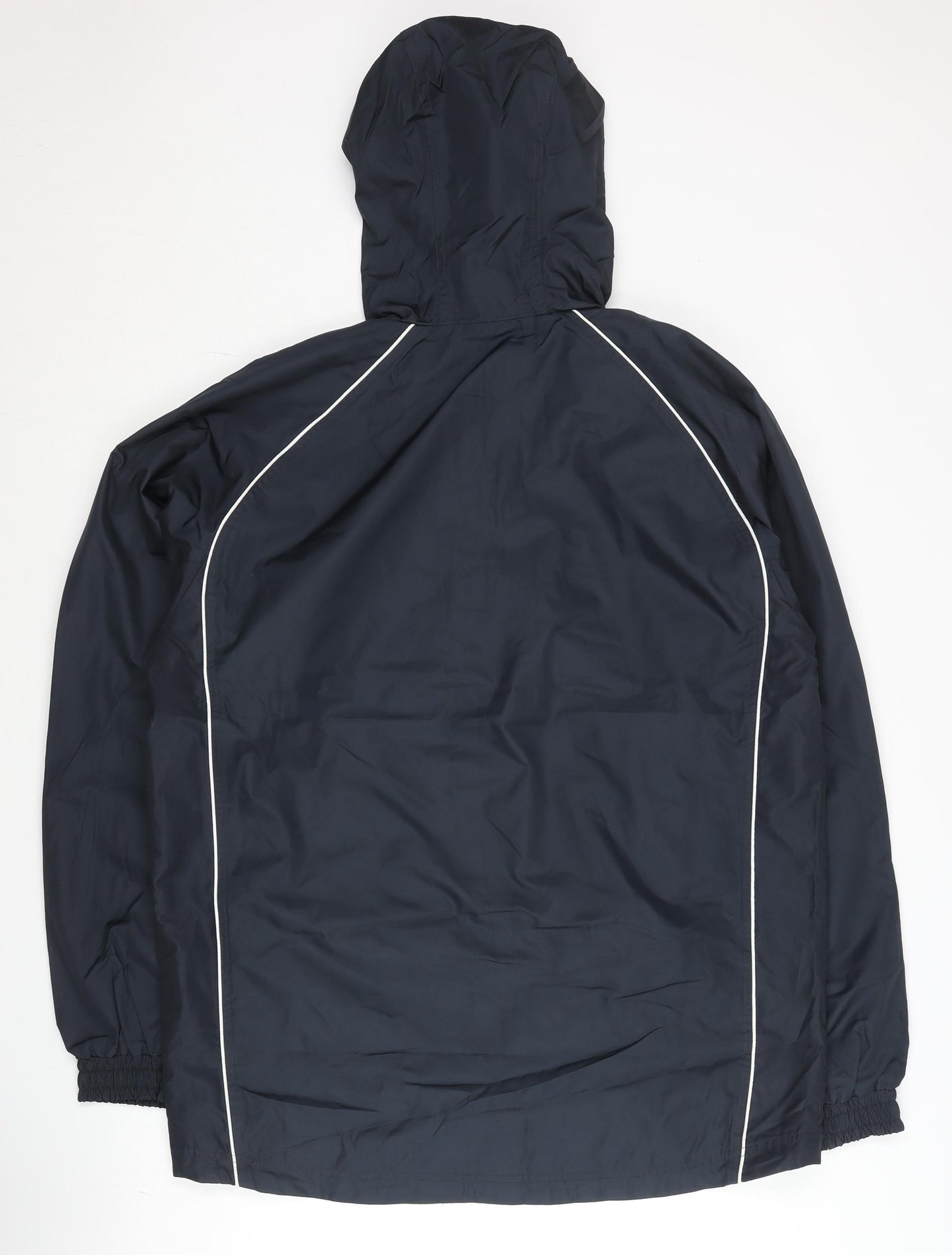Umbro Men's Blue L Windbreaker Jacket Hooded 1/2 Zip Sportswear