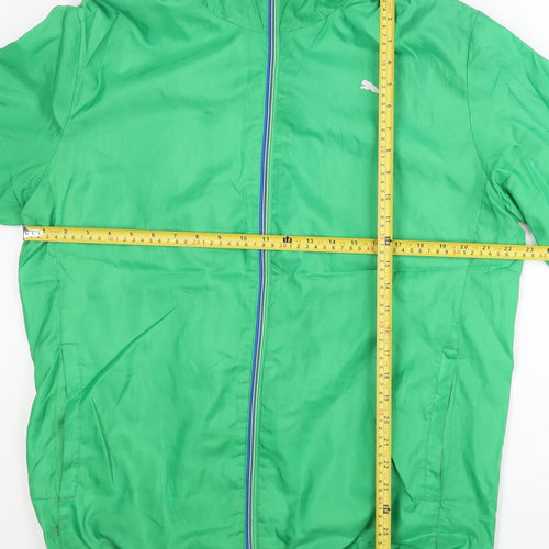 Puma Men's Green 2XL Windbreaker Hooded Lightweight Jacket