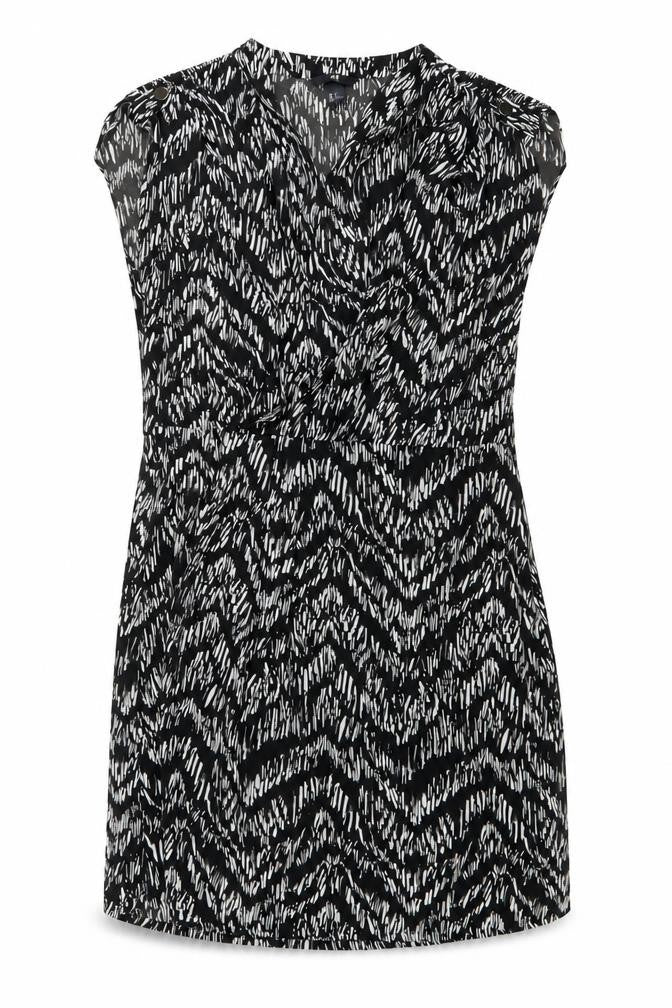 H&M Women’s Black Geometric Strapless Mini Dress UK 10 Summer Party Wear