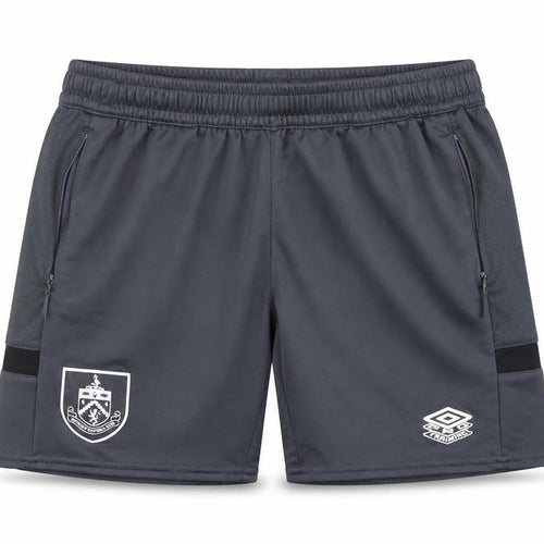 Umbro Boys Grey Athletic Football Shorts Size 158 YXL Burnley FC