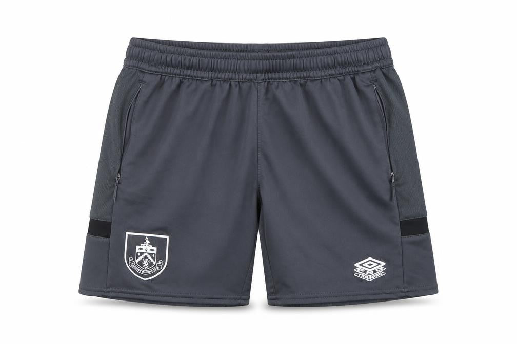 Umbro Boys Grey Athletic Football Shorts Size 158 YXL Burnley FC