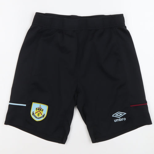 Umbro Men's Black Burnley FC Athletic Football Shorts Size S Polyester