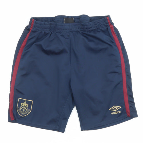 Umbro Boys Blue 13Y Athletic Football Shorts Elastic Waist Poly