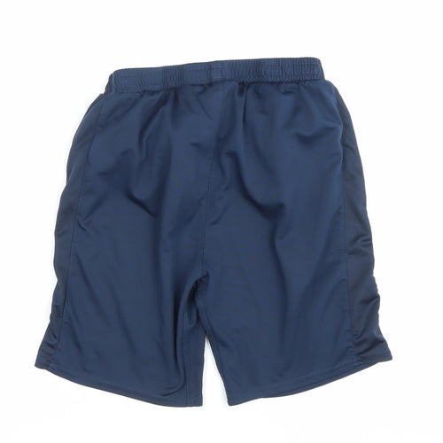 Umbro Boys Blue 13Y Athletic Football Shorts Elastic Waist Poly