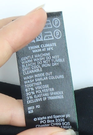 Marks and Spencer Women’s Black Trousers Size 18 Polyester Blend