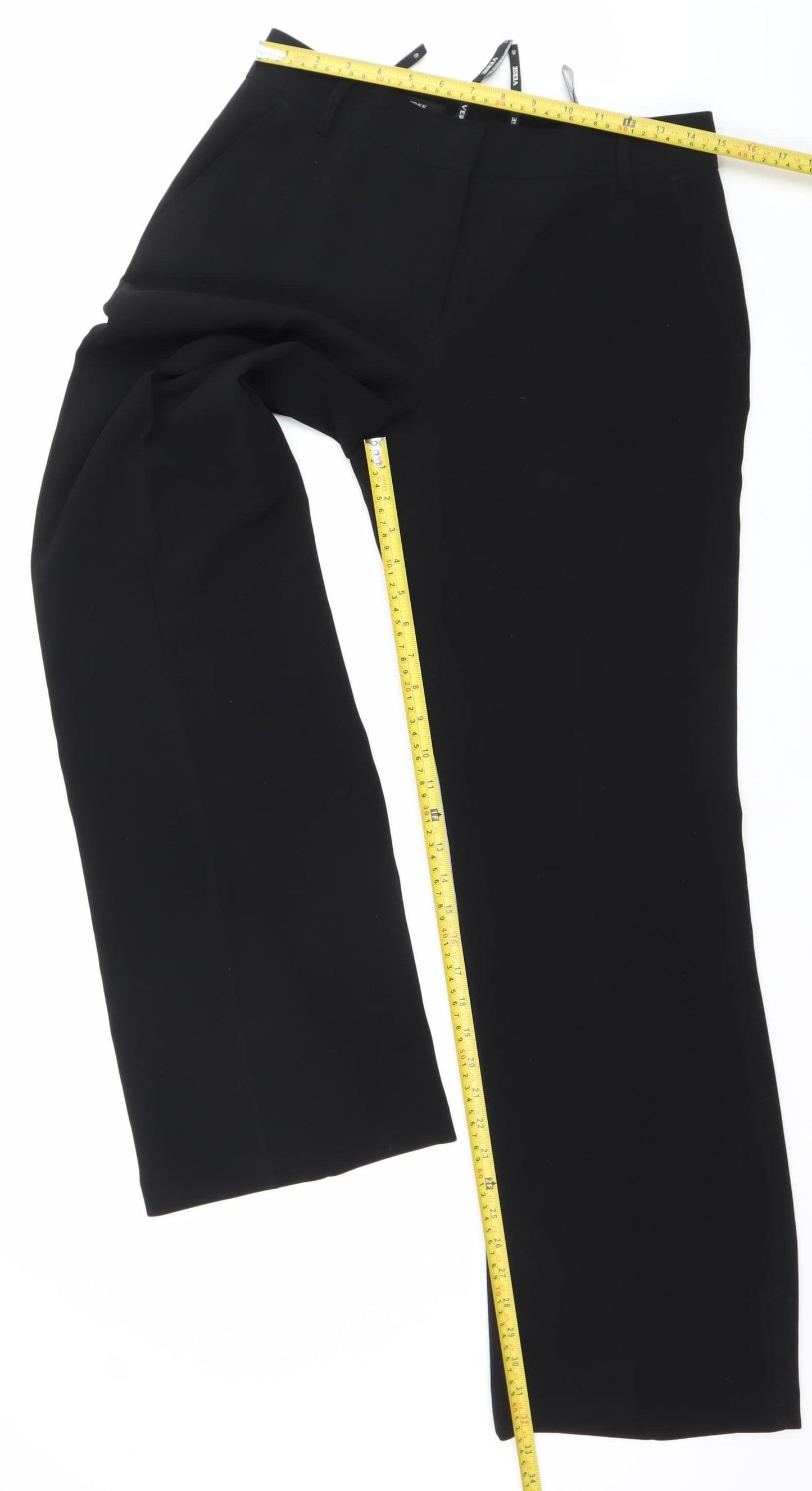 Verse Women’s Black Dress Pants Size 12 Straight Leg Mid Rise