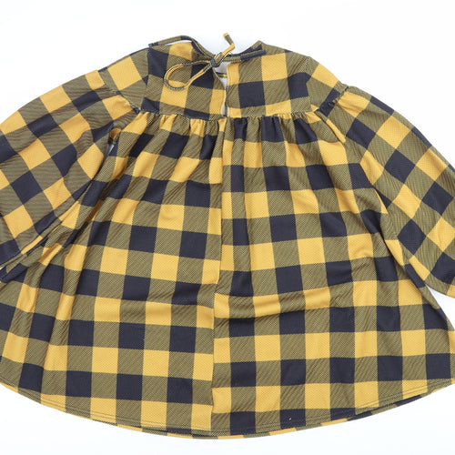 ASOS Women’s Multicoloured Check Smock Dress Size 10 Long Sleeve