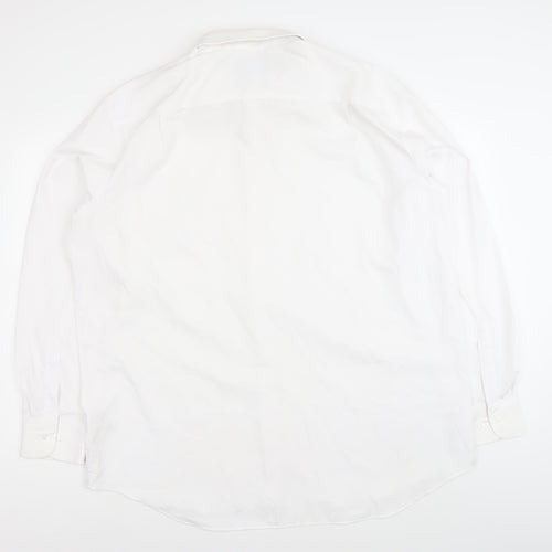 Marks and Spencer Men's White 18in Regular Fit Long Sleeve Dress Shirt