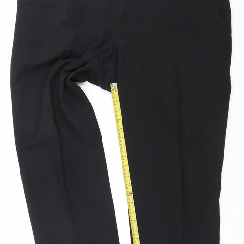 Marks and Spencer Men's Black 34R Regular Fit Wool Blend Dress Pants