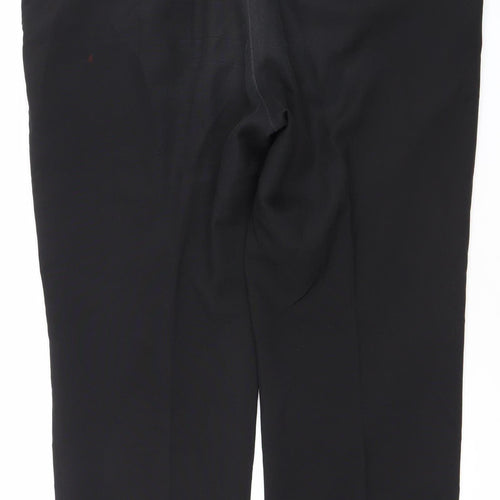 Marks and Spencer Men's Black 34R Regular Fit Wool Blend Dress Pants