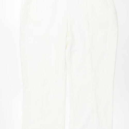 PrettyLittleThing Women’s White Size 8 Sleeveless Button Jumpsuit