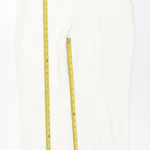 PrettyLittleThing Women’s White Size 8 Sleeveless Button Jumpsuit
