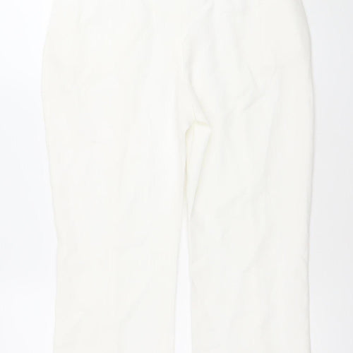PrettyLittleThing Women’s White Size 8 Sleeveless Button Jumpsuit