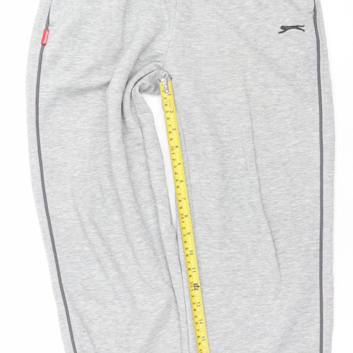 Slazenger Boys Grey Jogger Trousers 13 Years Regular Fit Fleece Sportswear