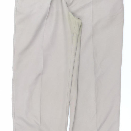 Dunlop Men Beige 34in Golf Trousers Regular Fit Straight Leg