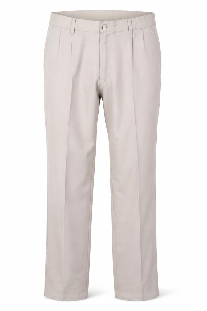Dunlop Men Beige 34in Golf Trousers Regular Fit Straight Leg
