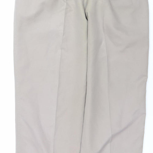 Dunlop Men Beige 34in Golf Trousers Regular Fit Straight Leg