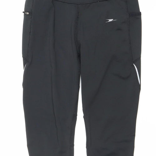 Crane Women’s Black Compression Shorts M 12-14 Running Cycling Gym
