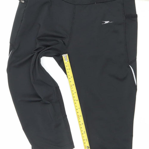 Crane Women’s Black Compression Shorts M 12-14 Running Cycling Gym