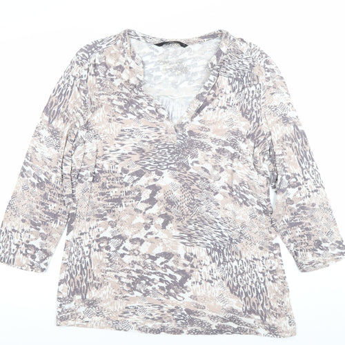 Prim Casual Womens Multicoloured Animal Print Tunic Blouse Size 12