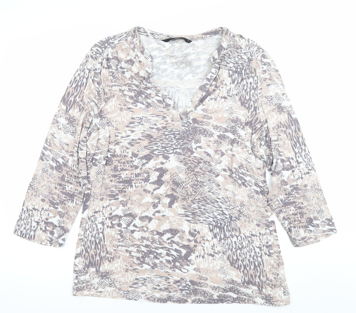 Prim Casual Womens Multicoloured Animal Print Tunic Blouse Size 12