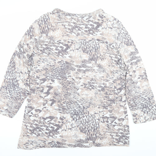 Prim Casual Womens Multicoloured Animal Print Tunic Blouse Size 12