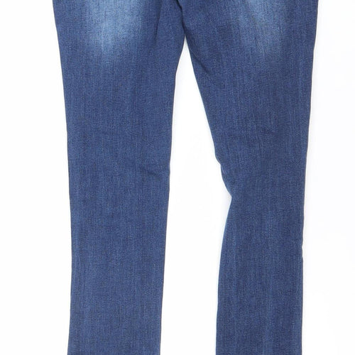 Denim Club Women's Blue Size 12 Distressed Skinny Jeans