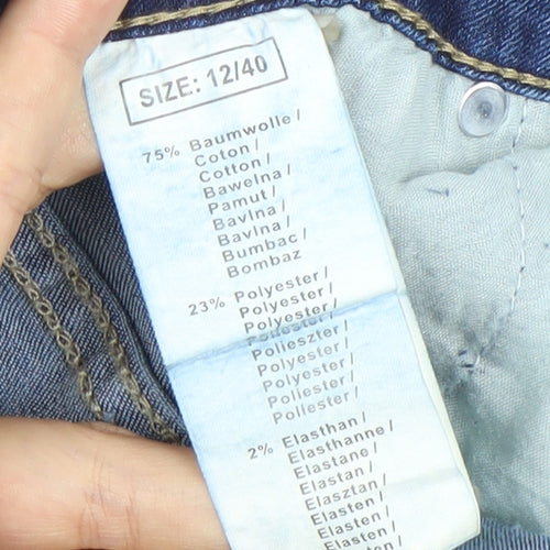 Denim Club Women's Blue Size 12 Distressed Skinny Jeans