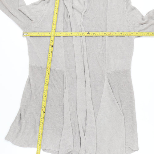 Marks and Spencer Women’s Beige Linen Viscose Open Front Cardigan Size 16