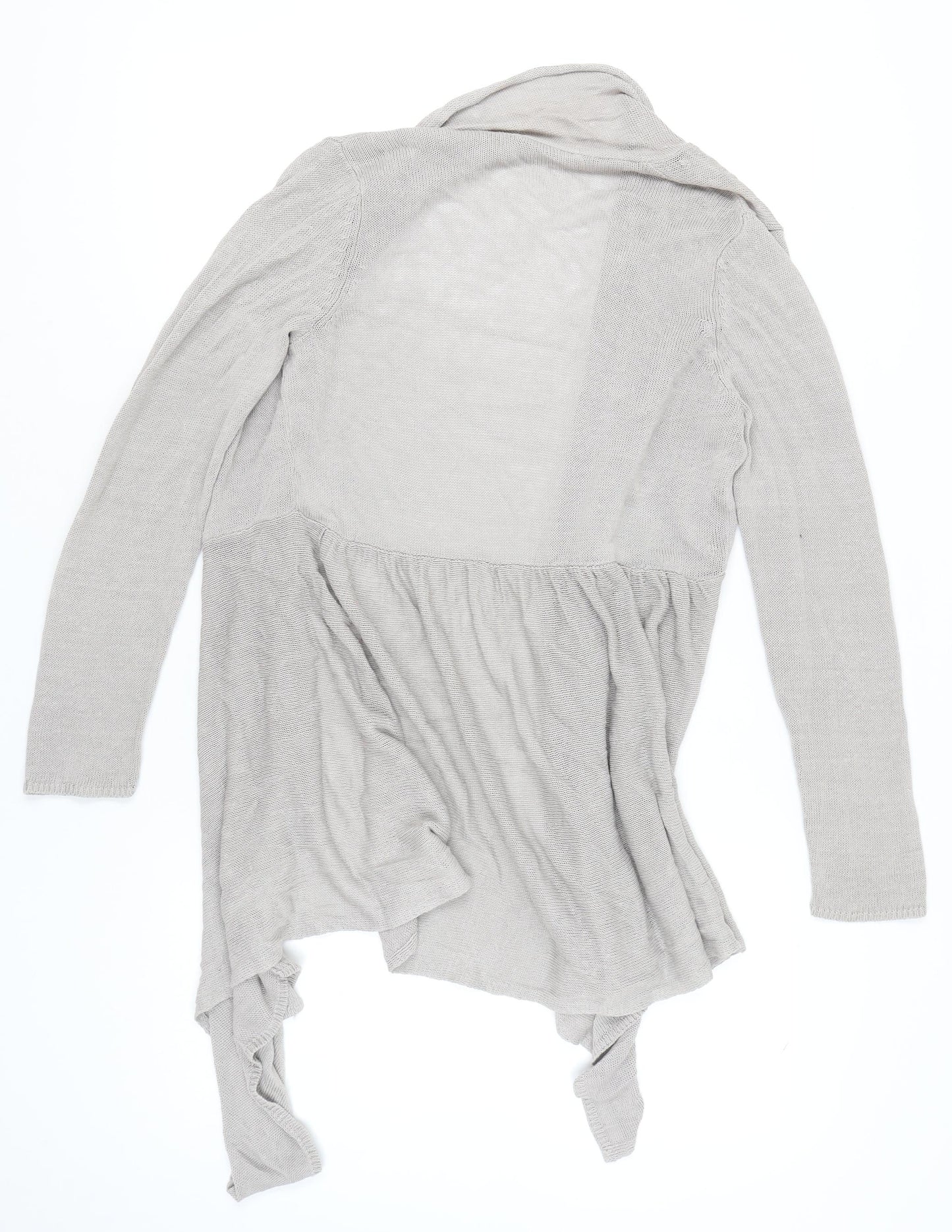 Marks and Spencer Women’s Beige Linen Viscose Open Front Cardigan Size 16