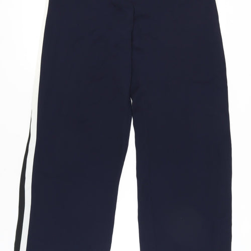 Marks and Spencer Women’s Blue Wide-Leg Side Stripe Trousers Size 16