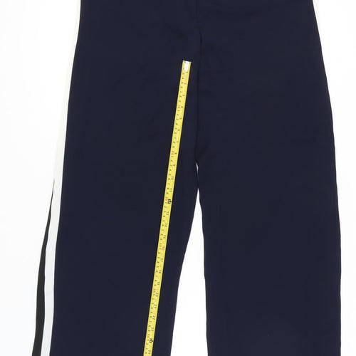 Marks and Spencer Women’s Blue Wide-Leg Side Stripe Trousers Size 16