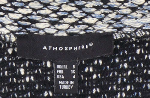 Atmosphere Women's Multicoloured Tweed Waistcoat Size 8 Cotton Blend