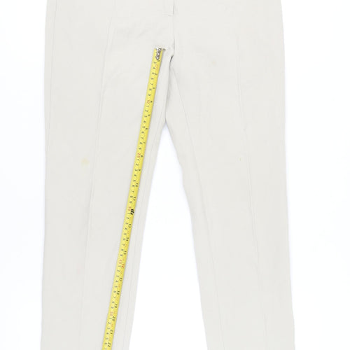Gerard Darel Womens Beige Size 10 Slim Straight Leg Trousers