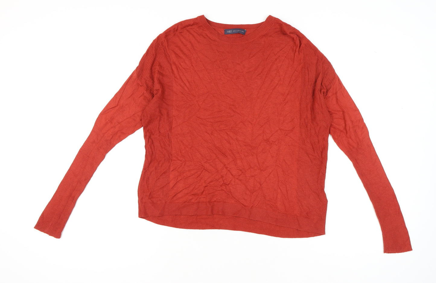 Marks and Spencer Women's Red Size 14 Crew Neck Pullover Jumper