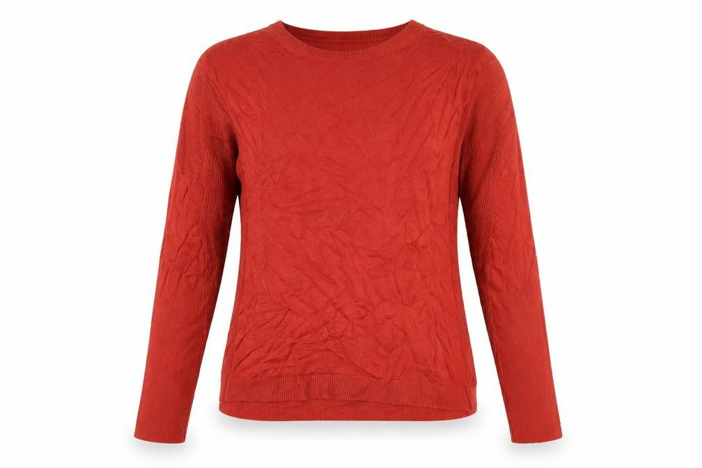Front view of Marks & Spencer Women's Red, size 14, Crew Neck jumper