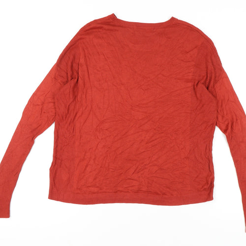 Marks and Spencer Women's Red Size 14 Crew Neck Pullover Jumper