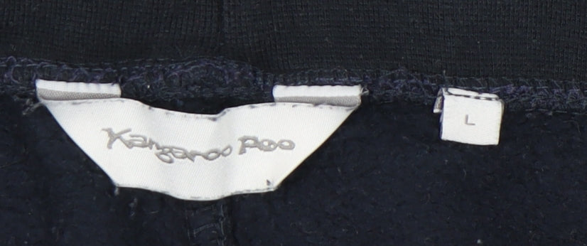 Kangaroo Poo Men’s Black L Sweatpants Fleece Elastic Waist Casual