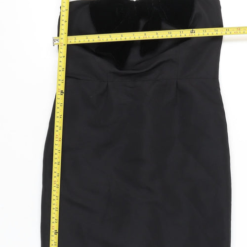 Vila Women’s Black Short Bodycon Bow Party Dress Size S