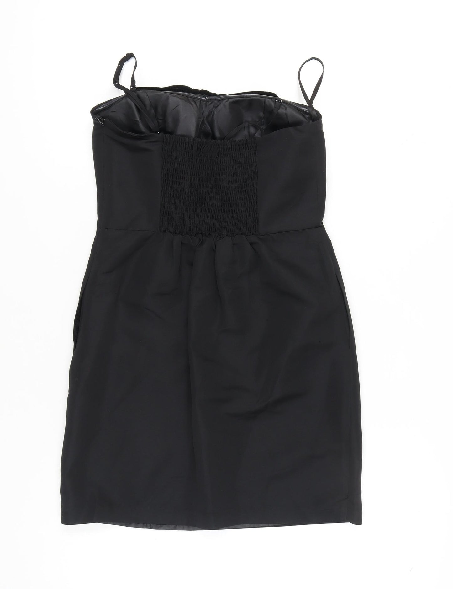 Vila Women’s Black Short Bodycon Bow Party Dress Size S