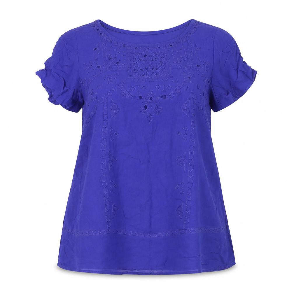 Marks and Spencer Women’s Purple Embroidered Tunic Blouse Size 16