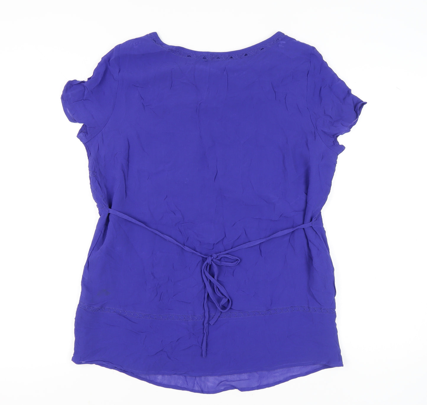 Marks and Spencer Women’s Purple Embroidered Tunic Blouse Size 16