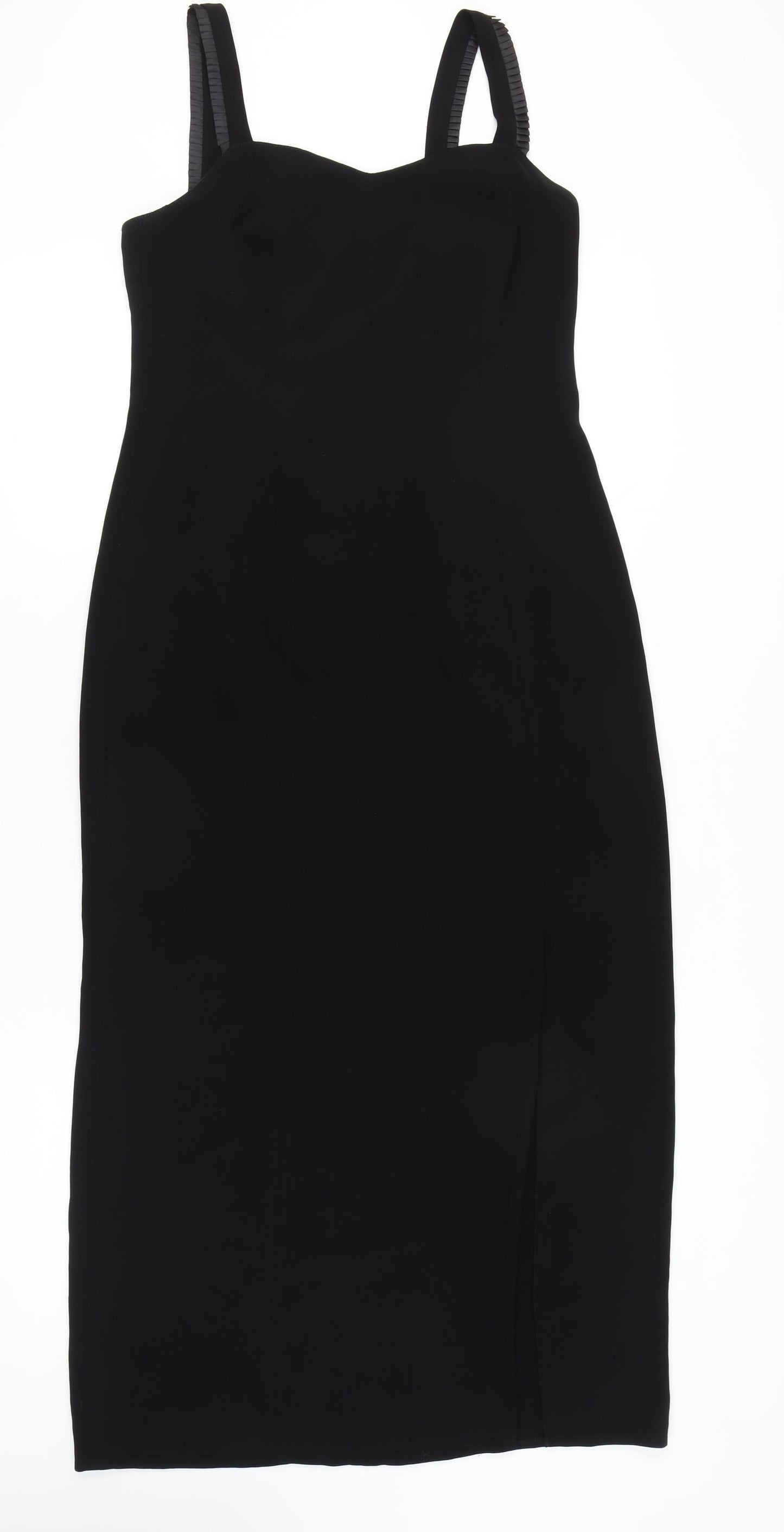 Gerry Weber Women’s Black Midi Sheath Dress Size 14 Sleeveless Sweetheart