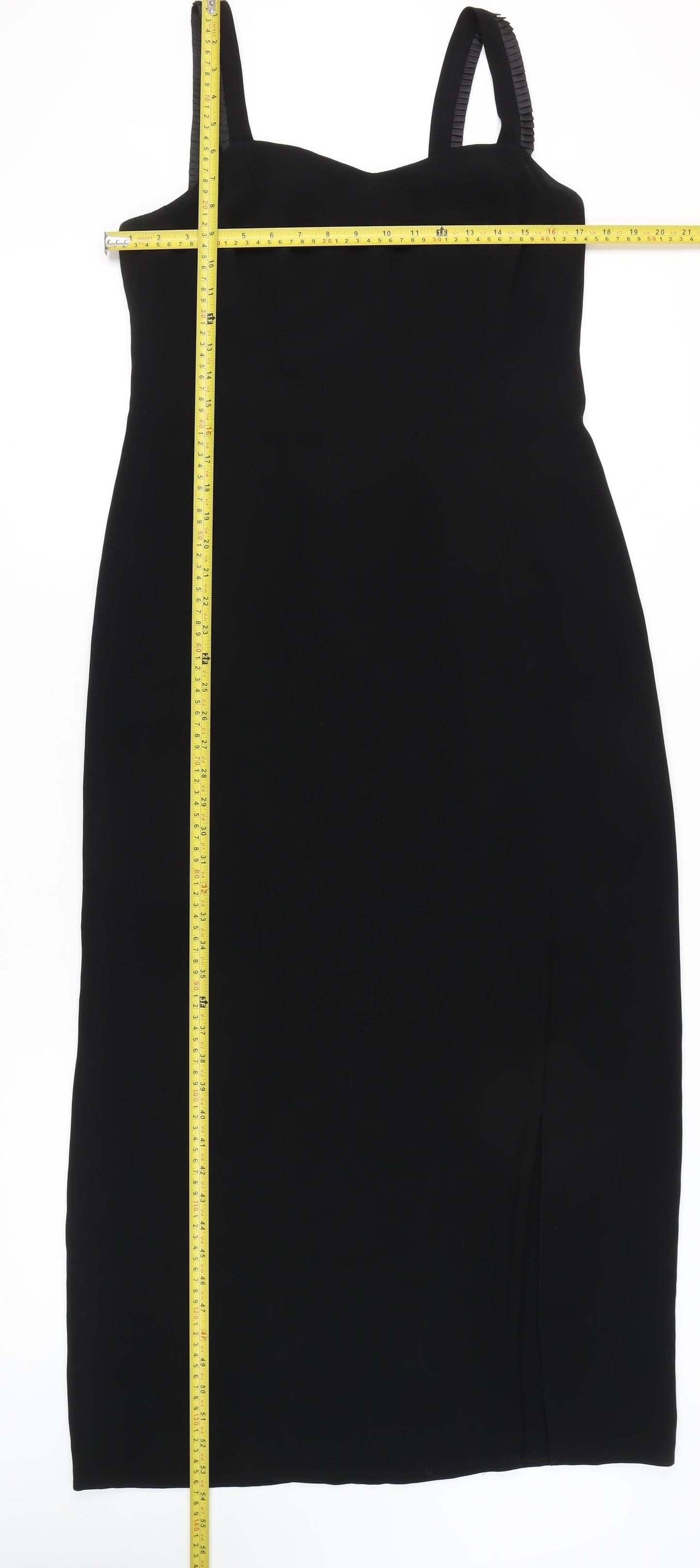 Gerry Weber Women’s Black Midi Sheath Dress Size 14 Sleeveless Sweetheart