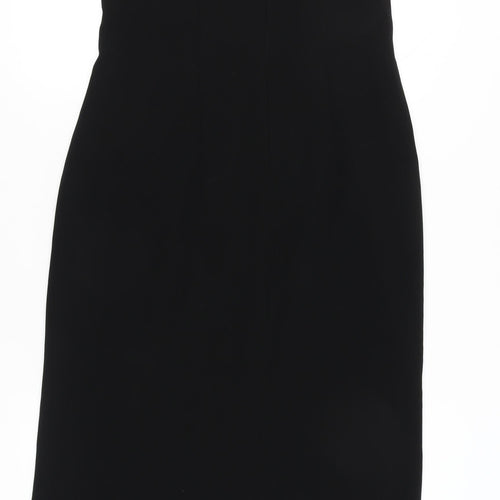 Gerry Weber Women’s Black Midi Sheath Dress Size 14 Sleeveless Sweetheart