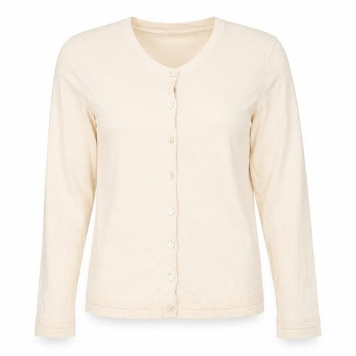 United Colors of Benetton Womens Beige L V-Neck Cardigan 100% Cotton