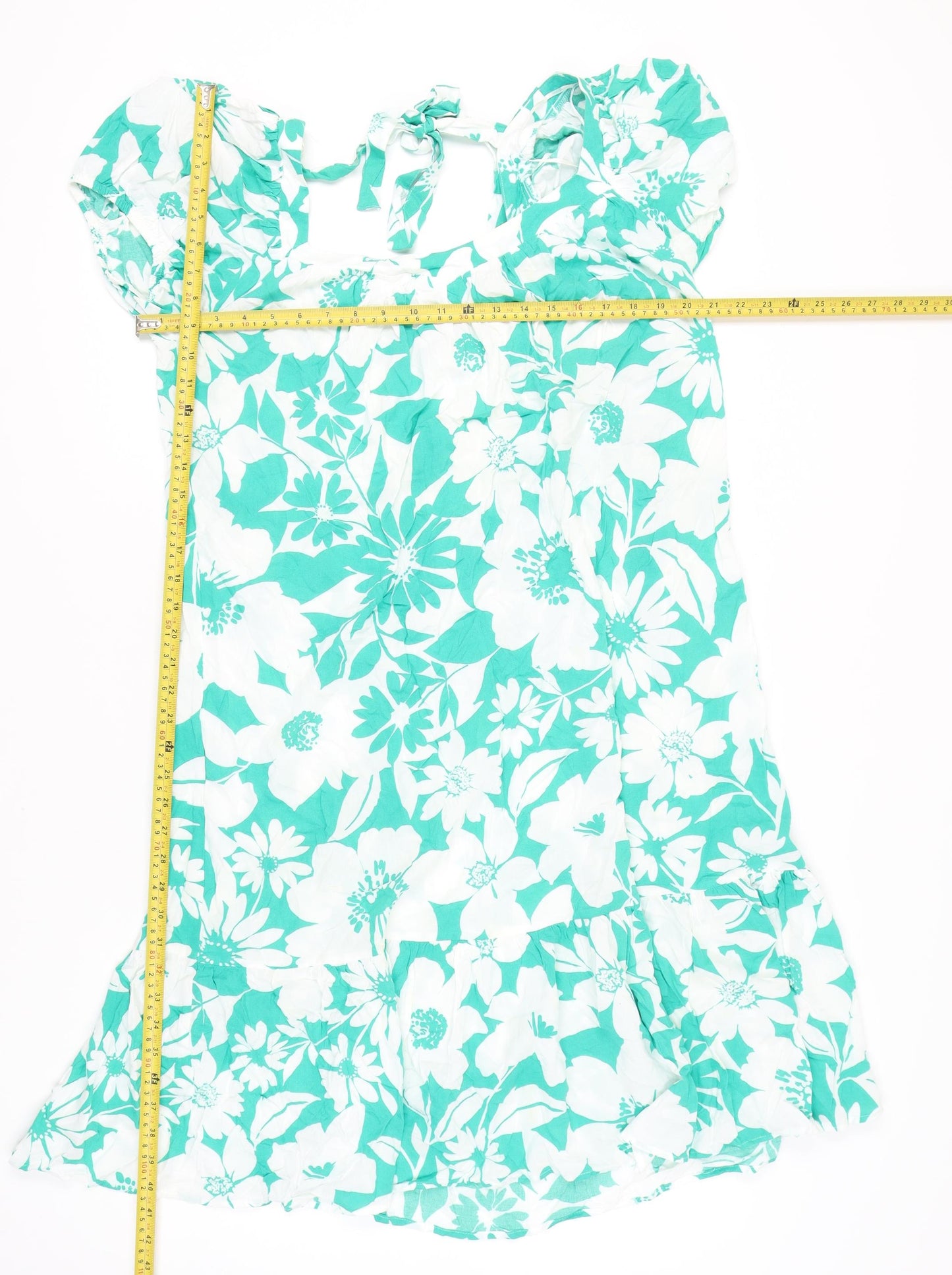 Papaya Women’s Green Floral A-Line Short Dress Size 16 Summer Casual