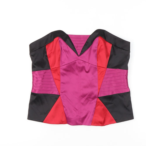 Next Women’s Black Red Pink Strapless Satin Camisole Top Size 16 Party