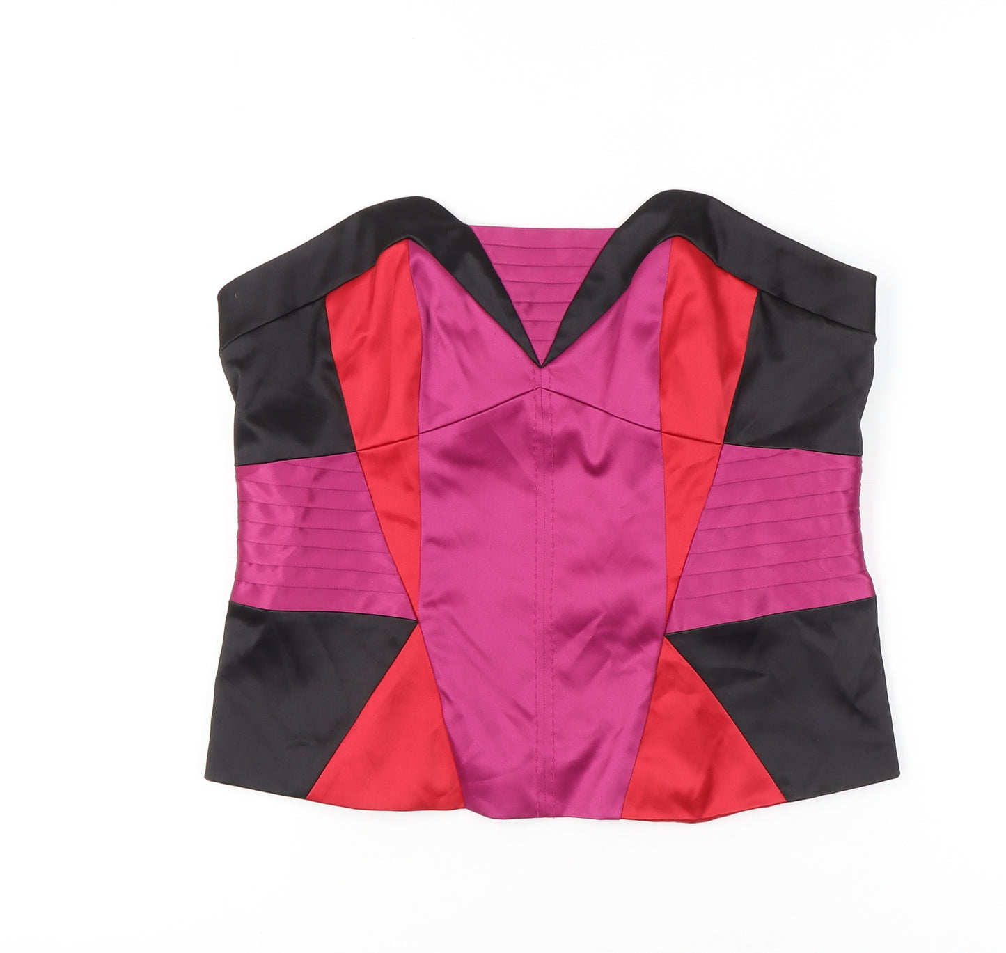 Next Women’s Black Red Pink Strapless Satin Camisole Top Size 16 Party
